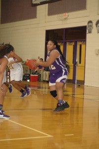(Photo by Hannah Davis) Varsity girls basketball player BriAnna Johnson scored 21 points in Central’s game against Prince Edward on Friday.